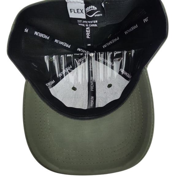 Men's Flex Fit Athletic Premium Olive Green Cap - Picture 7 of 7